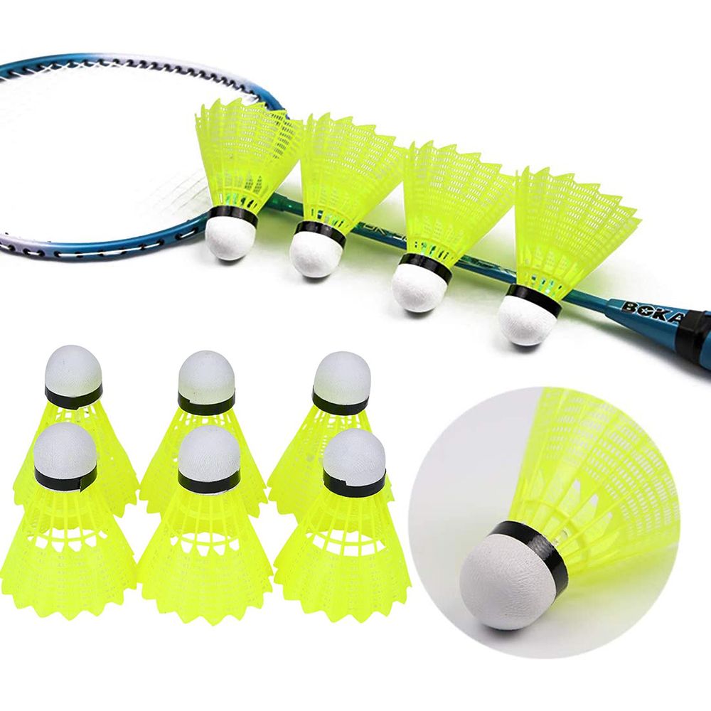 Badminton Nylon Shuttlecock - ريشات بادمنتون بلاستيكية متينة، كرات تدريب