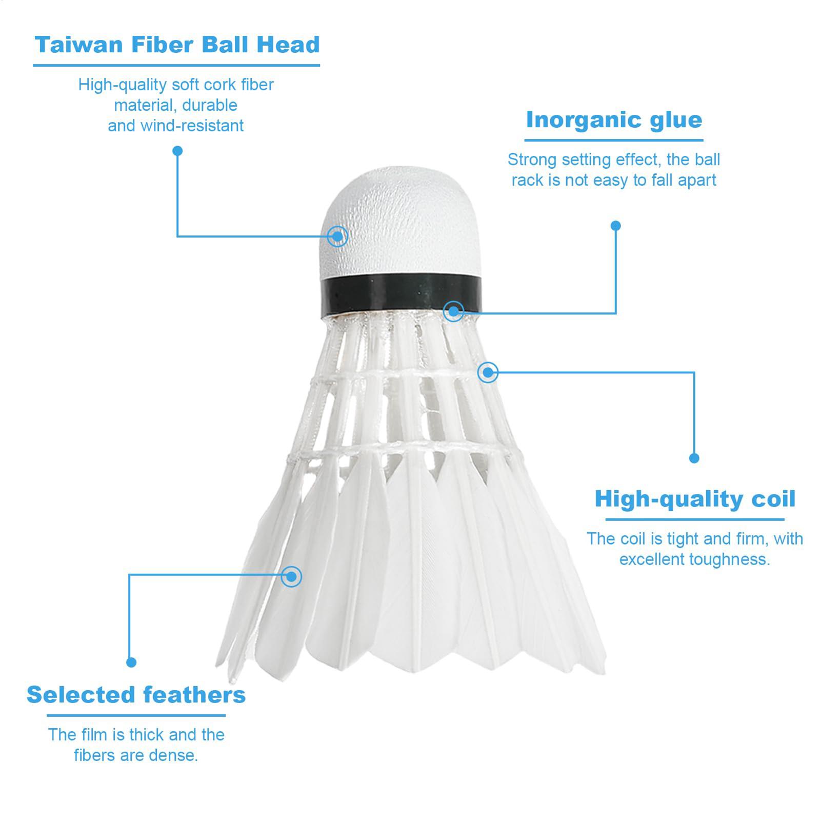 ريشات بادمنتون (6 قطع) للتدريب - مراجعة Badminton Nylon Shuttlecock وسعره