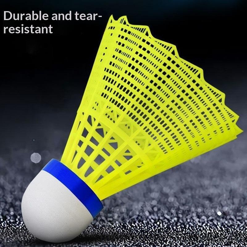 3/6/12 قطعة من كرات الريشة الص - مراجعة Badminton Nylon Shuttlecock وسعره